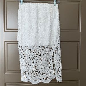RUMOR boutique from LF white lace skirt